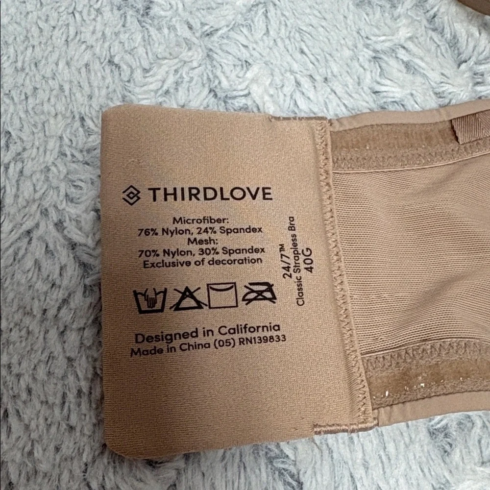 Thirdlove 24/7 Classic Strapless Bra 40G
